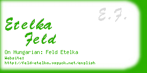 etelka feld business card